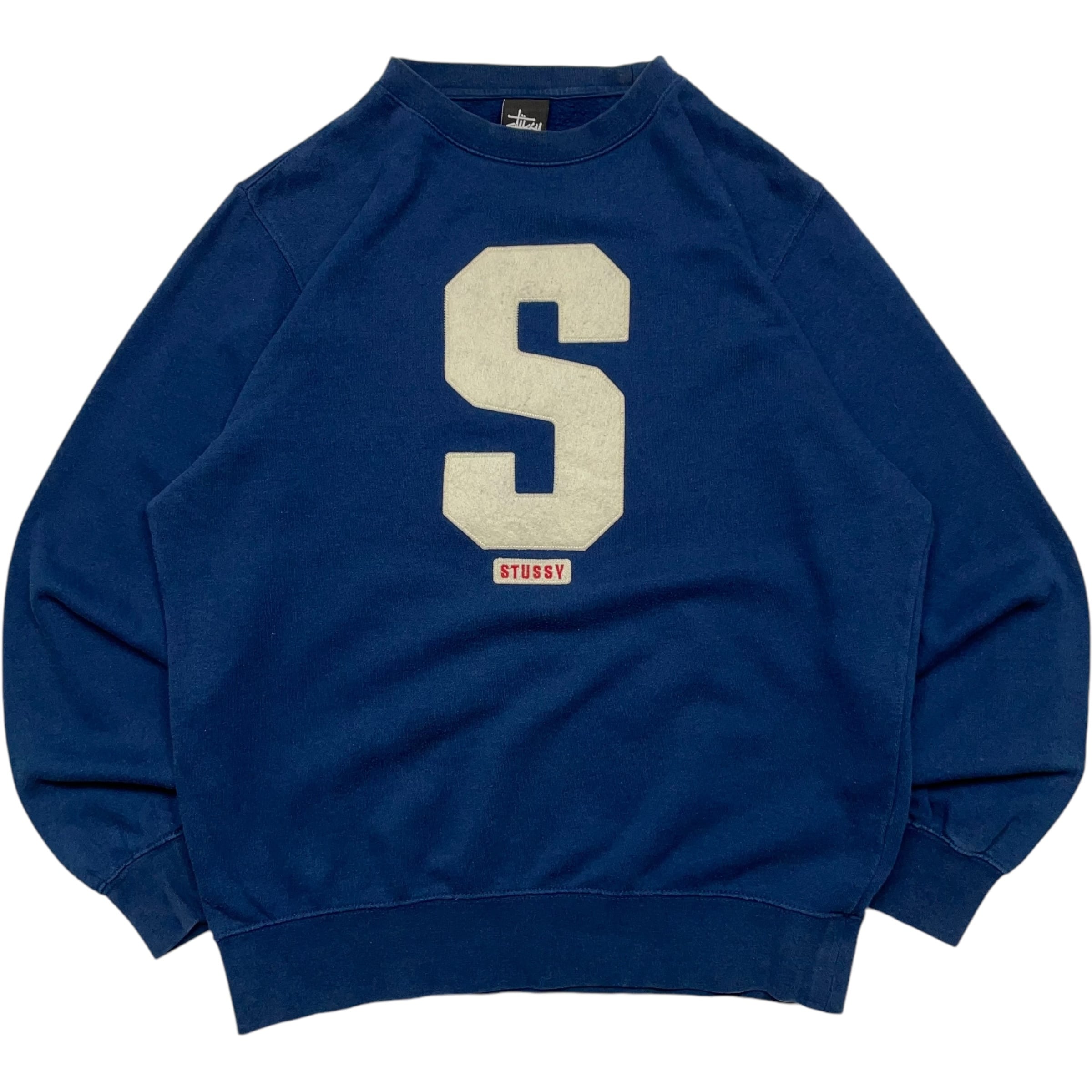 《M》 STUSSY ステューシー スウェット ワッペン ブルー no.4630