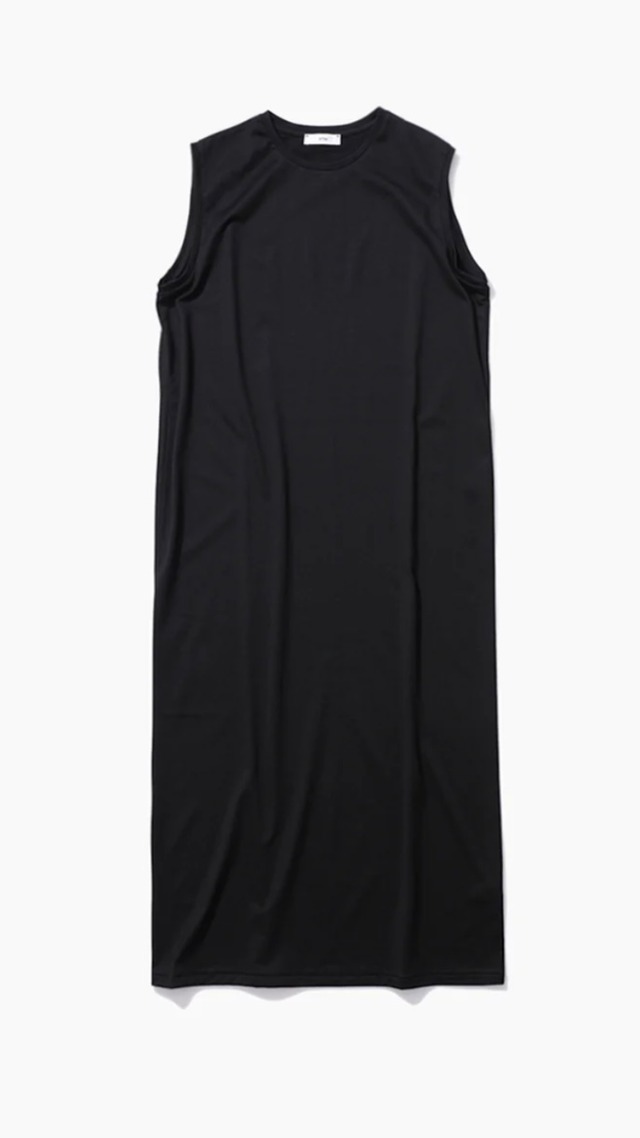 ATON -SUVIN 60/2 | NO-SLEEVE DRESS- :BLACK