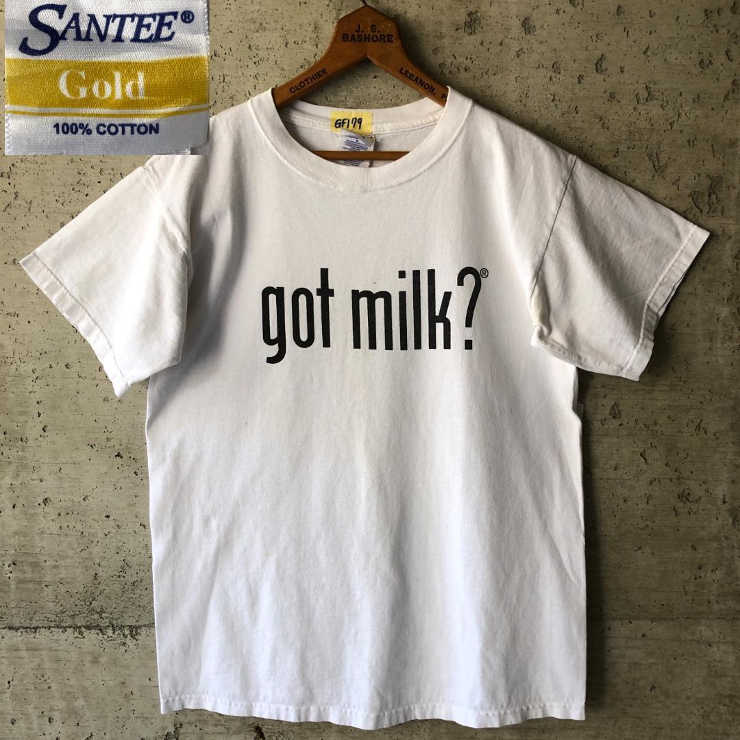 【GF169】Tシャツ got milk? 90s 白T シンプル ゴットミルク | ビンテージ雑貨 家と外で powered by BASE