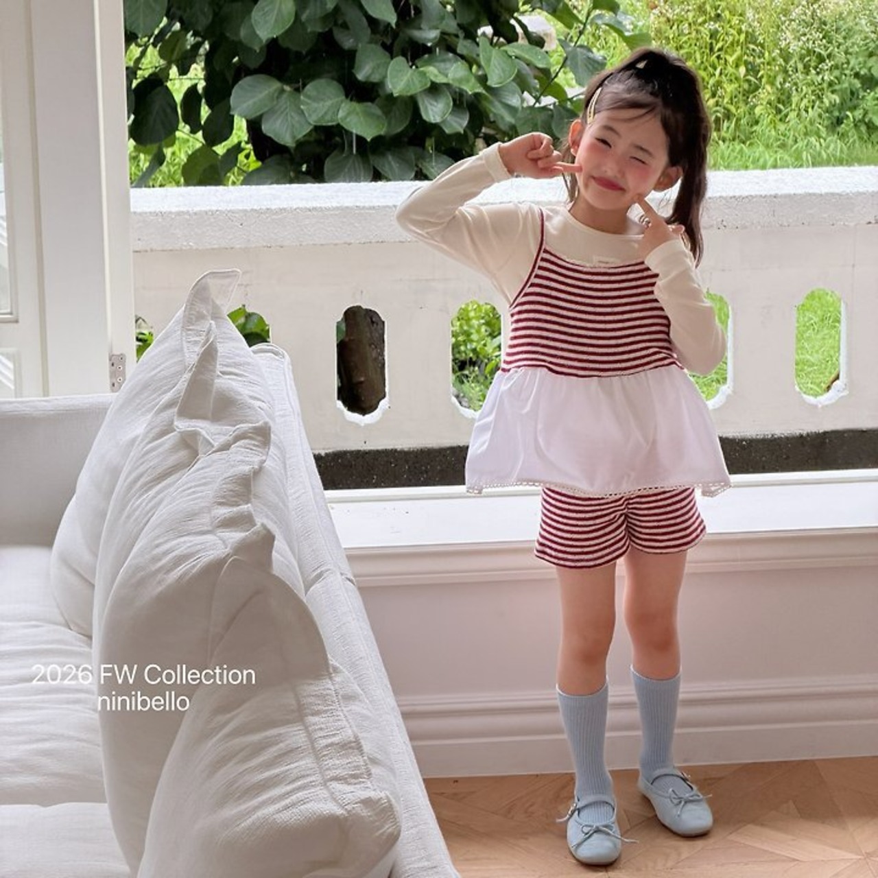 韓国子供服 / ninibello / Tommy Stripe Bustier  / ビスチェ *XS~XXL*