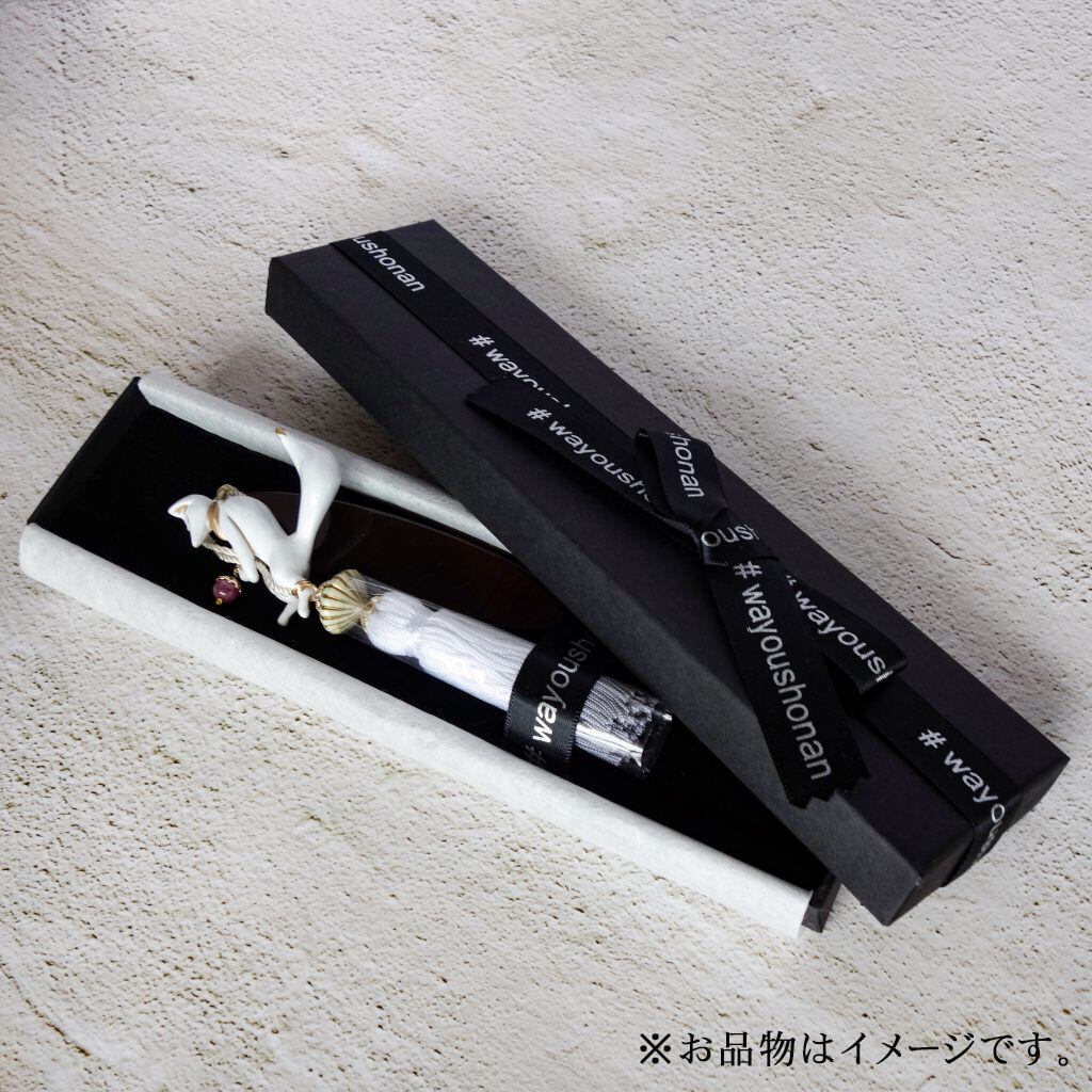 全5色/帯飾り 白狐面 根付 木玉タッセル 帯飾りプレート付き /赤・黒 