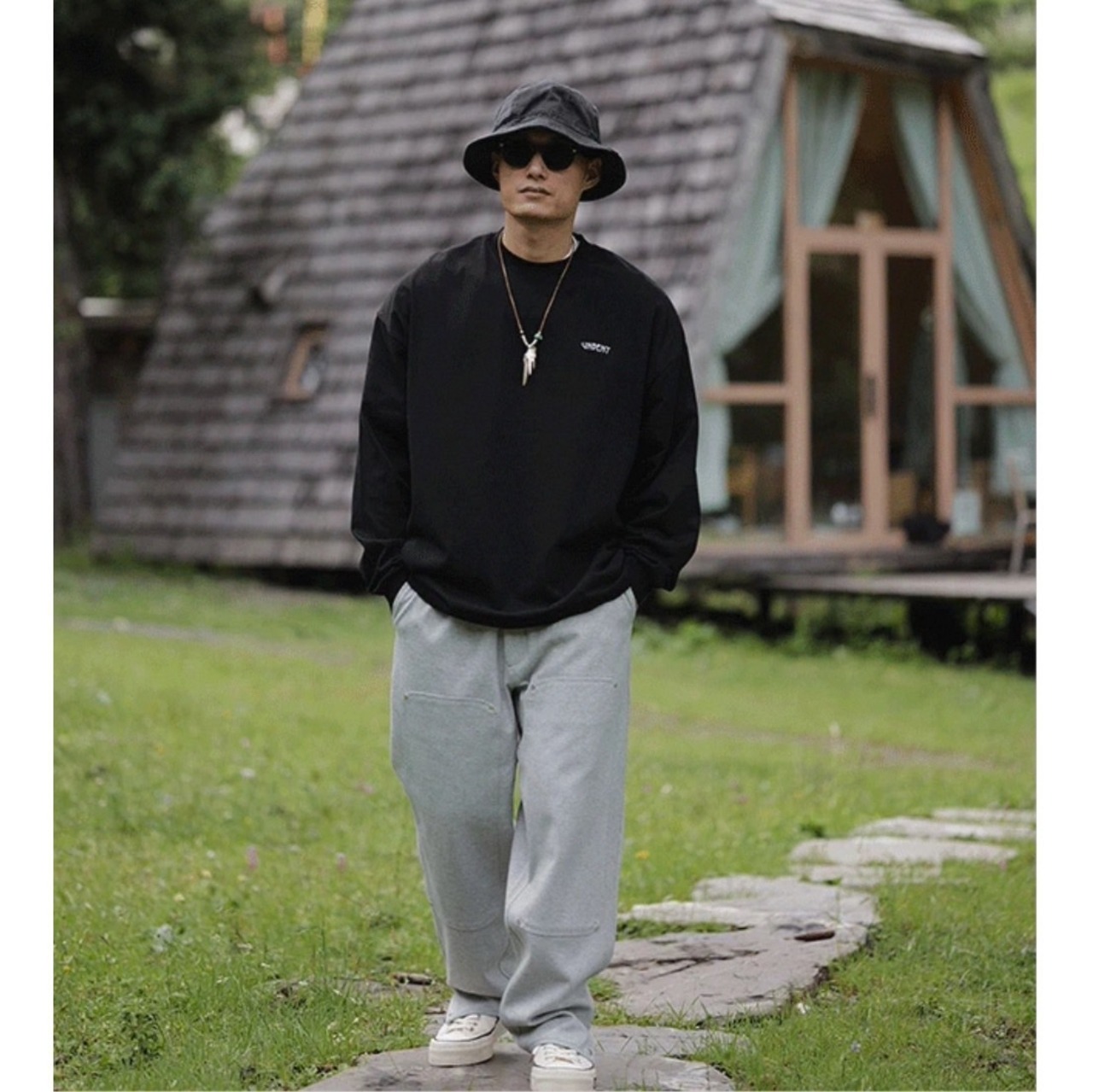 Oversized cotton long sleeve t-shirt 0296 - 13