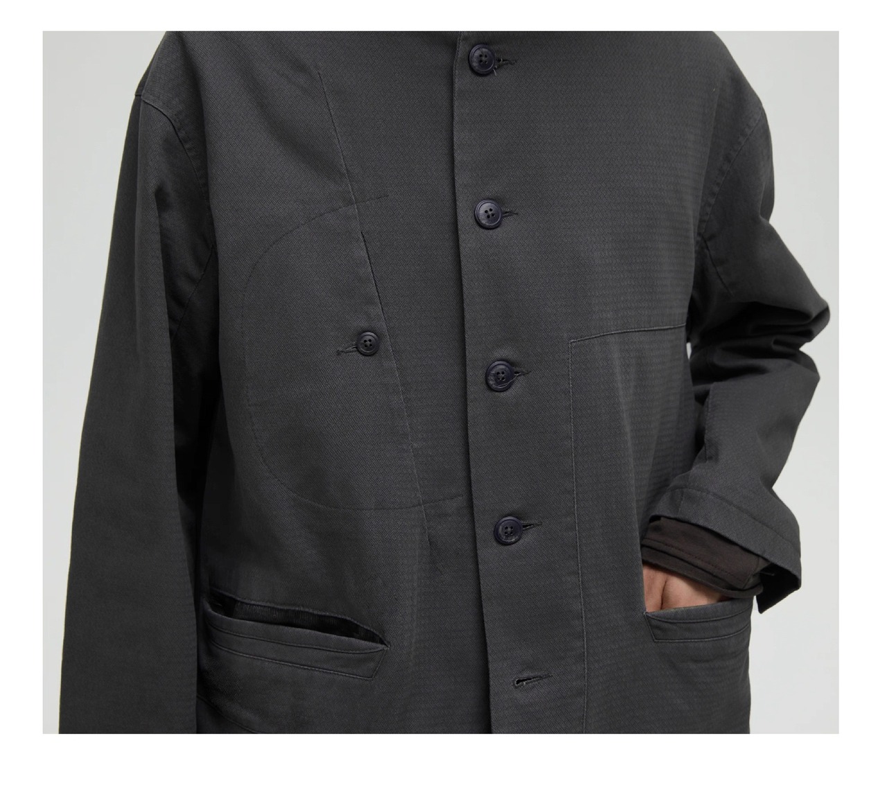 DECESOLO 25AW ウォッシュルーズパッチワークビッグポケットジャケット