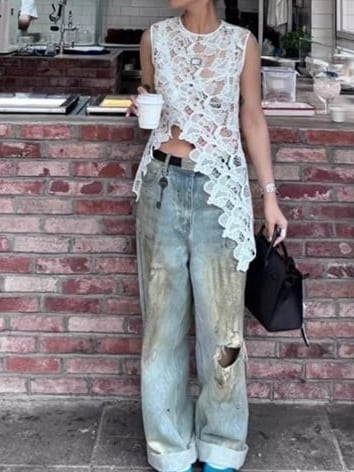 Pure Lace Slim Tank*S-604