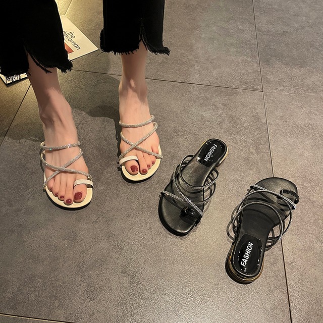 サンダルサマーレッドセット ラインストーンミュール 靴 シューズ 夏物 部族の婦人靴36841626295