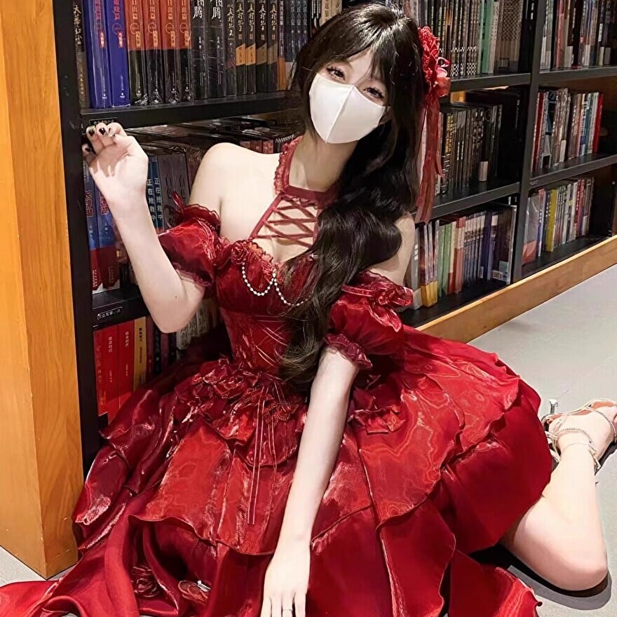 ゴスロリ通販 With U ファッション ドレス ホルターネック プリンセス