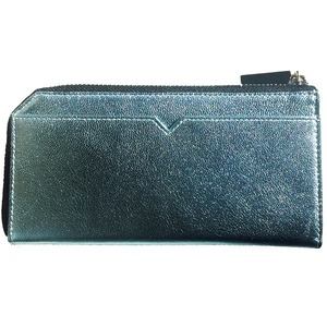 Metalic Long Wallet　L型ファスナー　PALE BLUE