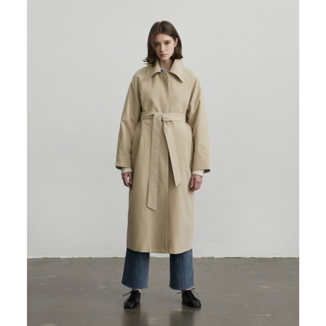 [LAFUDGE FOR WOMAN] Poplin Cotton Wide Collar Mac Coat_Begie 正規品 韓国ブランド 韓国代行 韓国通販 韓国ファッション コート