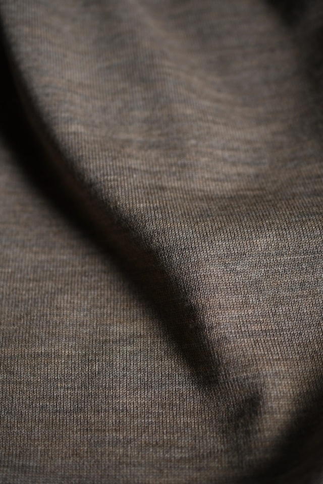 BATONER / BABY WOOL CREW NECK (Melange Beige)