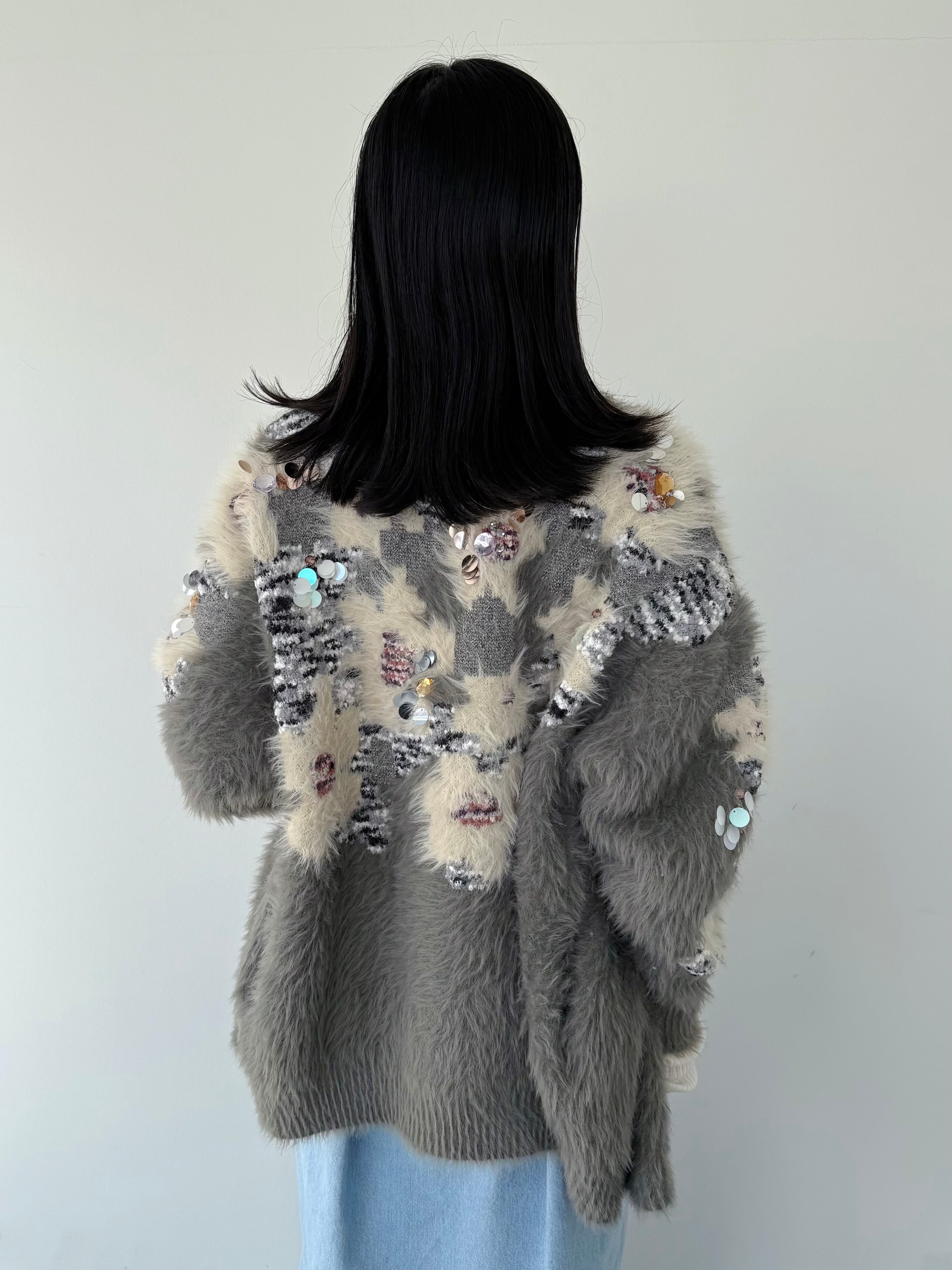 COEL 花柄ビジューシャギーカーディガン | KOKO