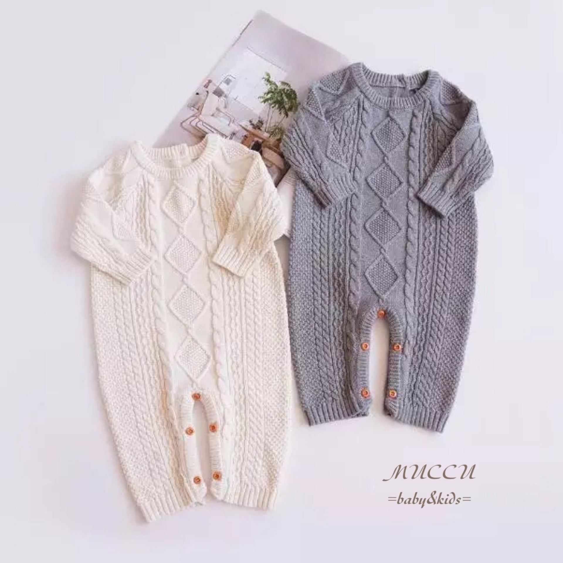 あ*ら様 MABLI ニットロンパースセット 12m あ*ら様 MABLI ニット