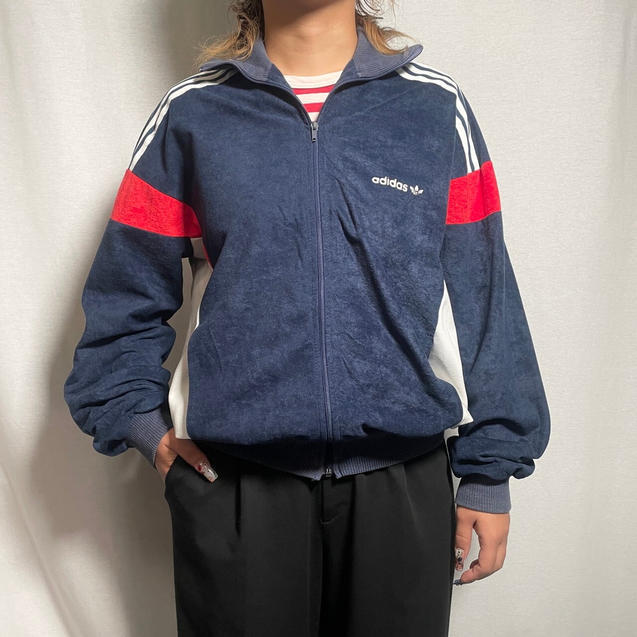 70年代 フランス製 adidas アディダス ベロアジャージ トラック
