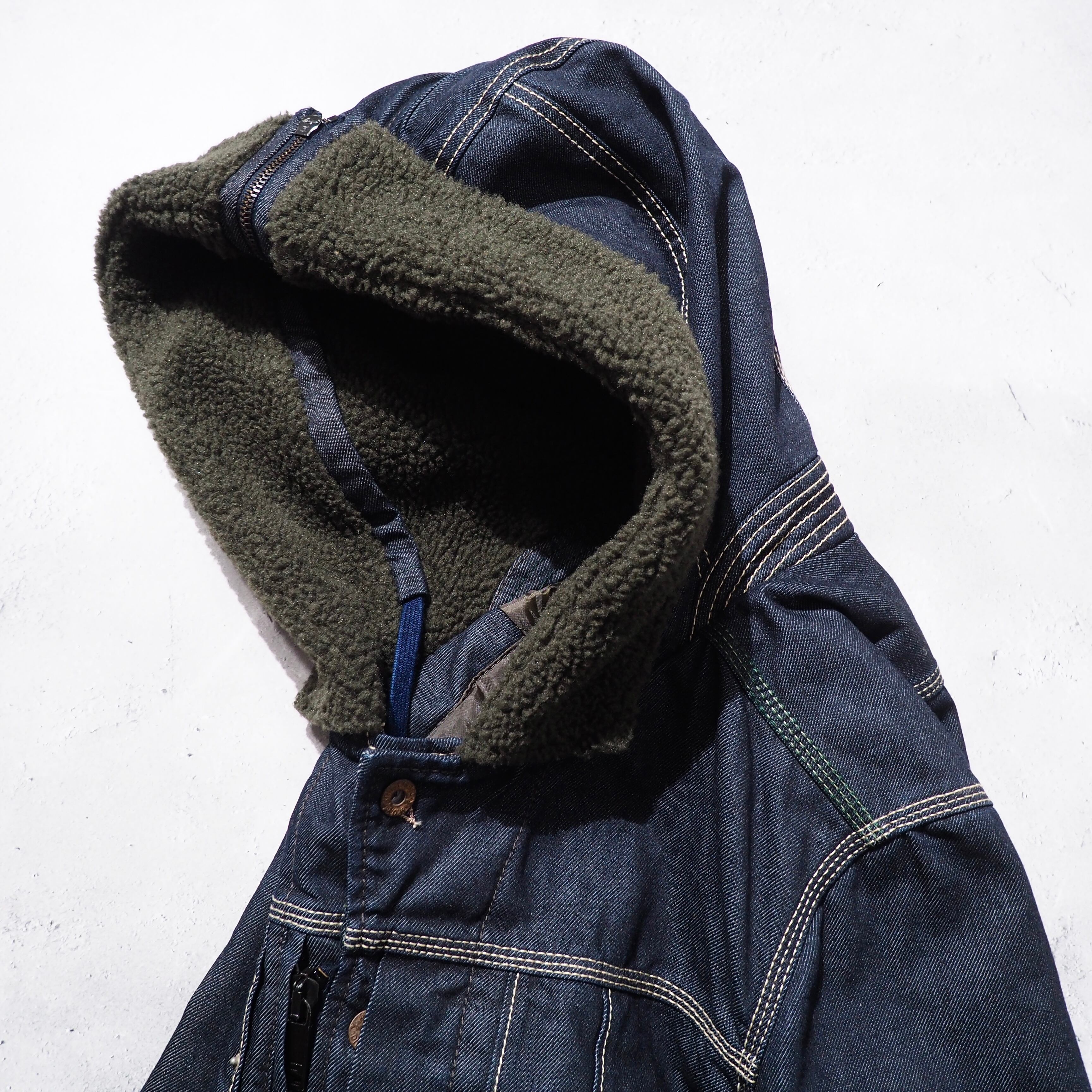 " DIESEL " Deformed Hood Design Denim jacket (made in Italy)