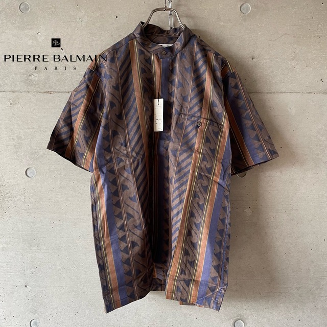 【Pierre balmain】dead stock patterned shirt(msize)0418/tokyo