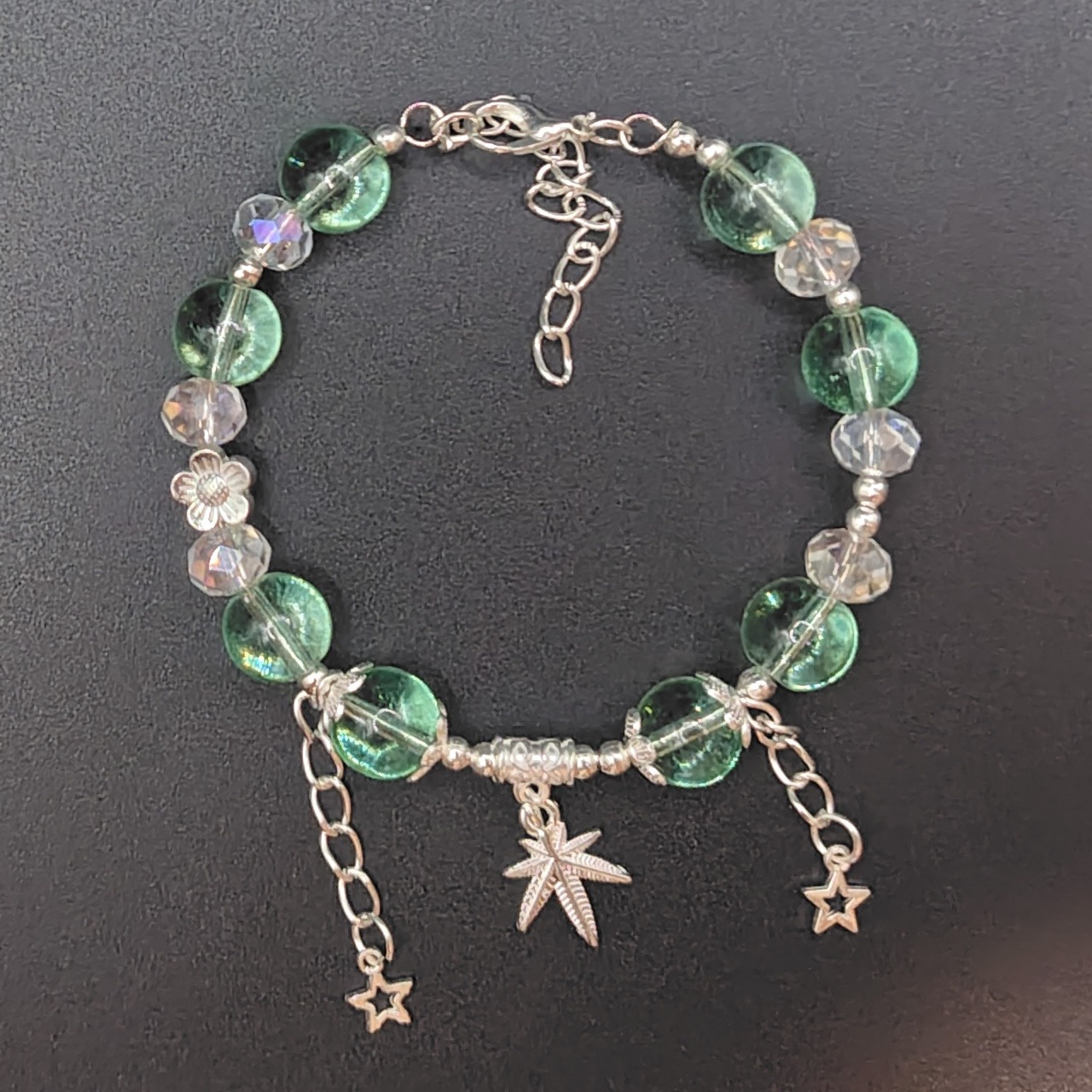 ザ・サマータイム！星とグリーンがきらめく夏ブレスレット(No.08)の画像02