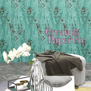 ウェザードグリーン×スチールグレー Texture wall 3L10094LV for DIY 53㎝×10m リピート64㎝　