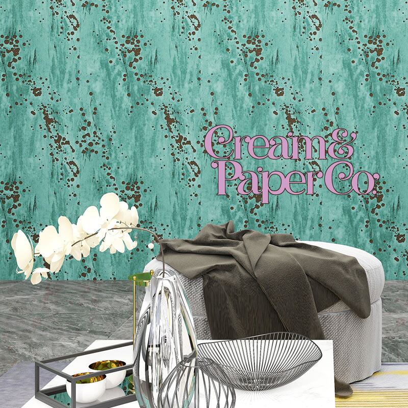 ウェザードグリーン×スチールグレー Texture wall 3L10094LV for DIY 53㎝×10m リピート64㎝　