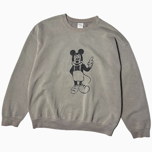 Y2K【GILDAN】"Mickey Mouse" Painted Sweat