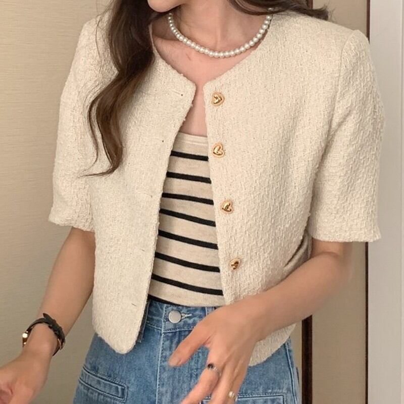 tweet short jacket《2color》