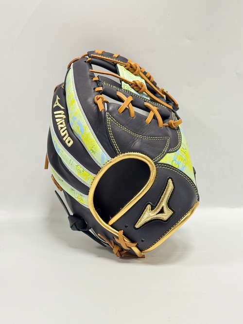 MIZUNO Global Elite-ミズノグローバルエリート　オールスターモデル　右投げ用　Dブルー×エメラルドグリーンデザイン/ゴールド 画像