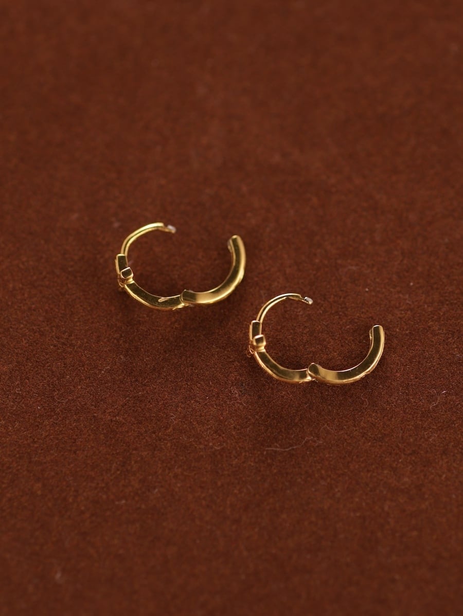 316L hawaiian cross hoop pierce（ 片耳用 ）#p15 | rani