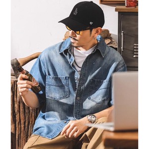 Vintage washed denim shirt 1037