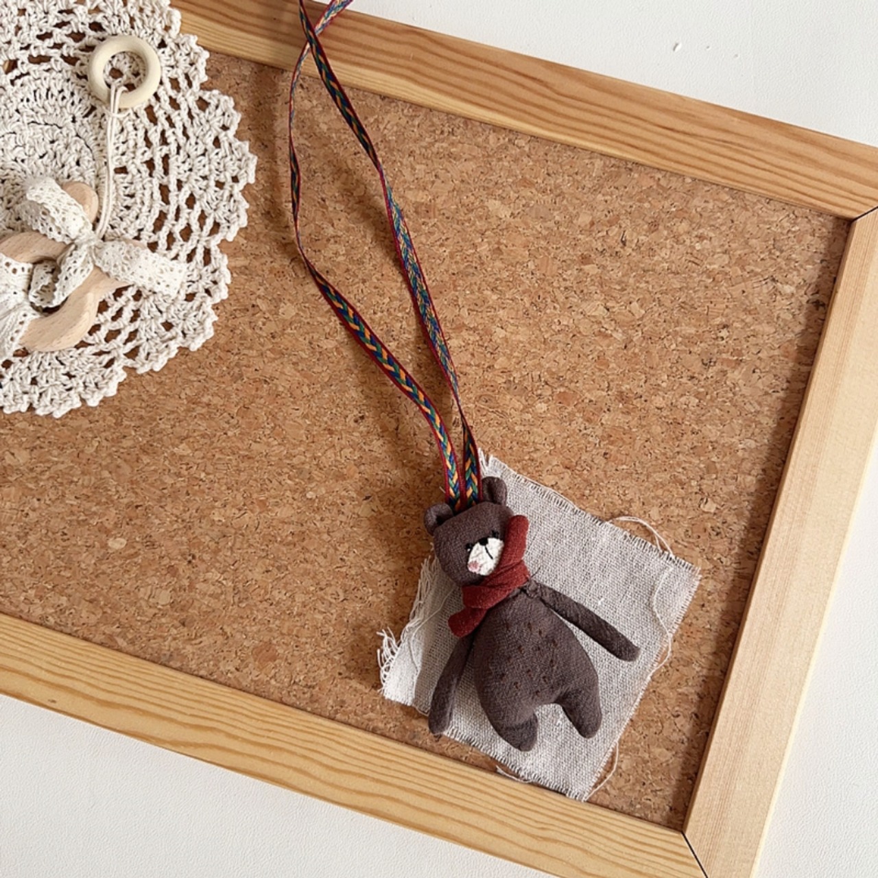 GOODSレトロ森風刺繍アニマルネックレス
