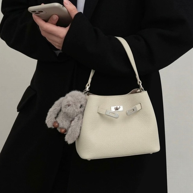 Front Fastener Grain Process Mini Handbag【S00242】