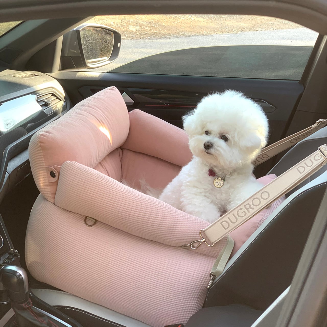 Premium 2WAY-Driving Kit【Baby Pink】 / Dugroo / Dog Car Seat