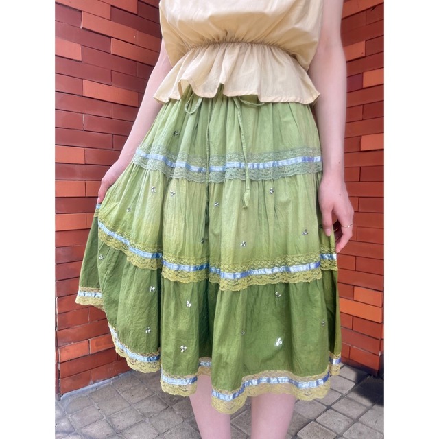 matcha gradation skirt