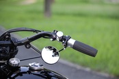 3inch-Round type mirror BLACK (Clamp on)