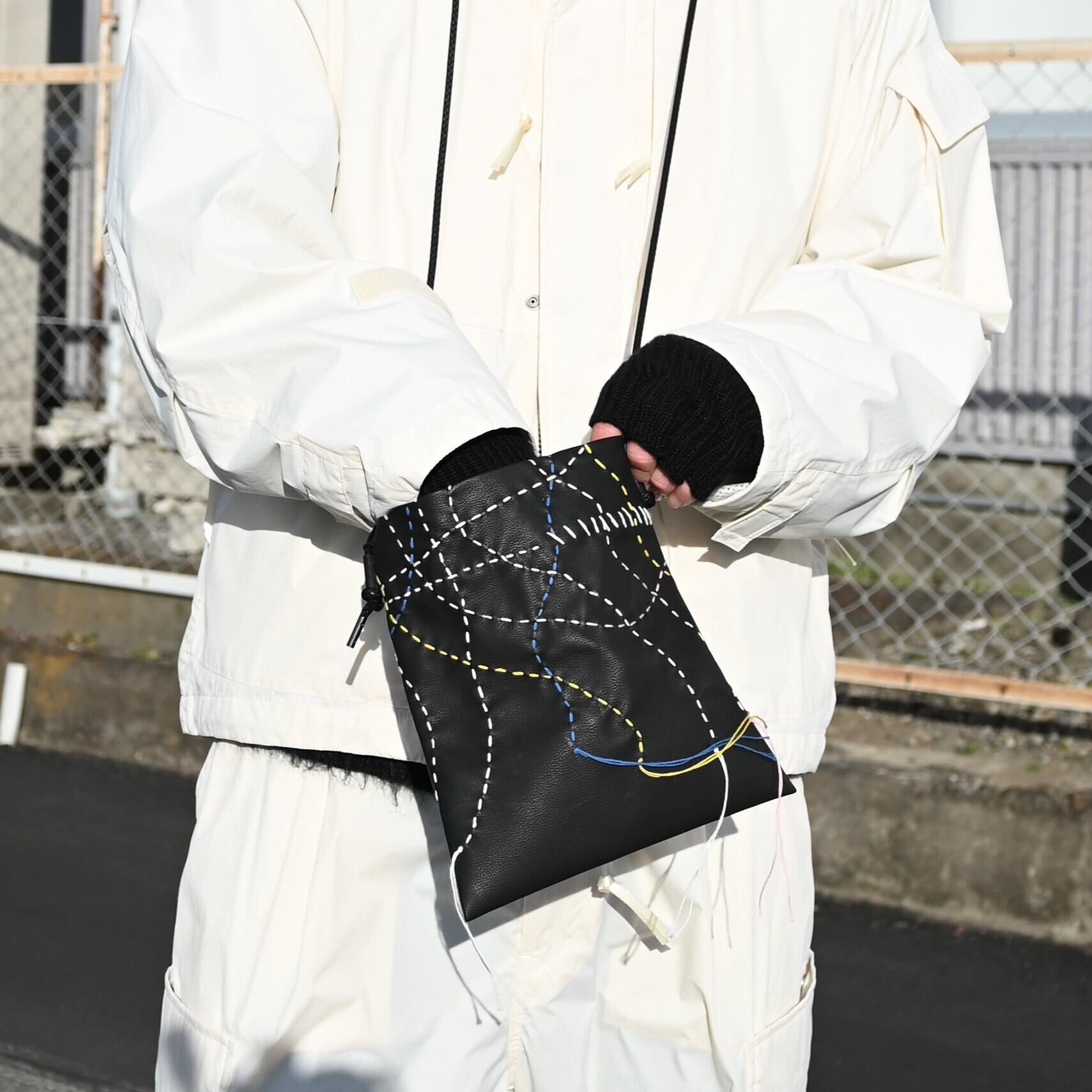 KUON / Sashiko Shoulder Bag | GANKO