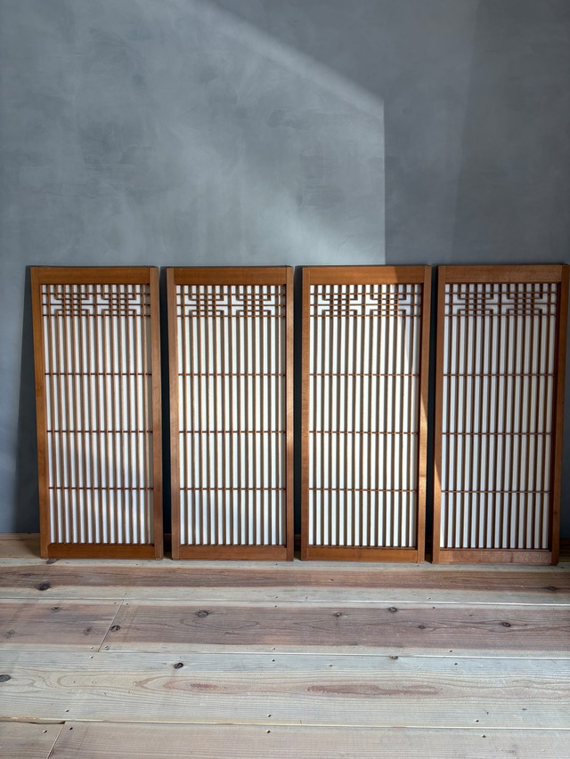 st69 【古建具】書院障子 4枚組