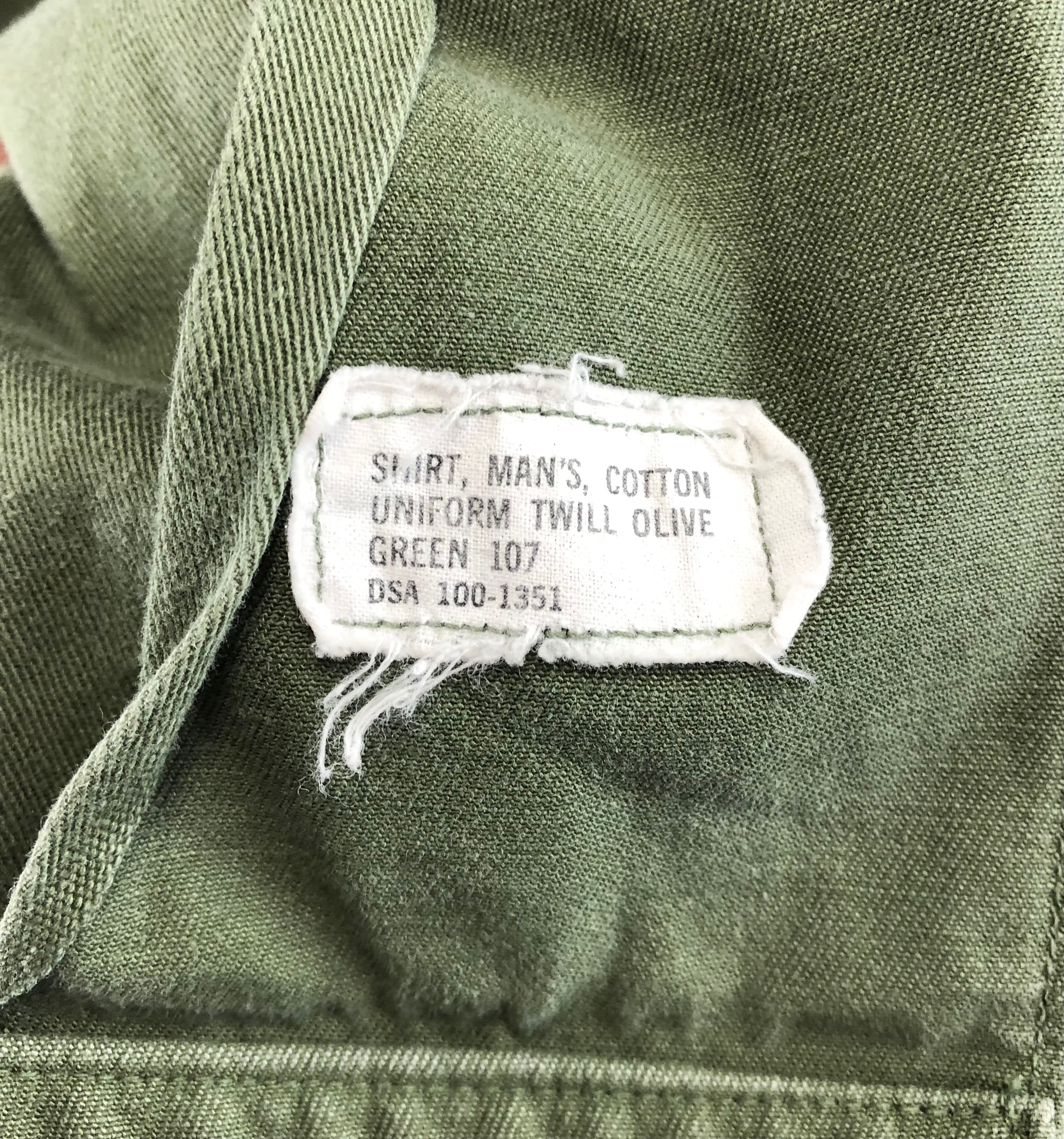 60s US ARMY 』 ワッペンミリタリー ユーティリティ シャツ USED 古着