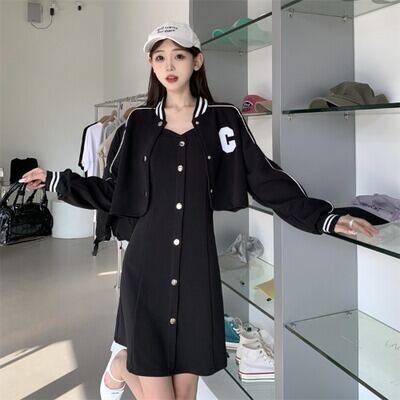 ♡さん専用　ワンピジャケットセット アウター ワンピース ブルゾン シャンパー 膝丈 ひざ丈 膝上 袖あり