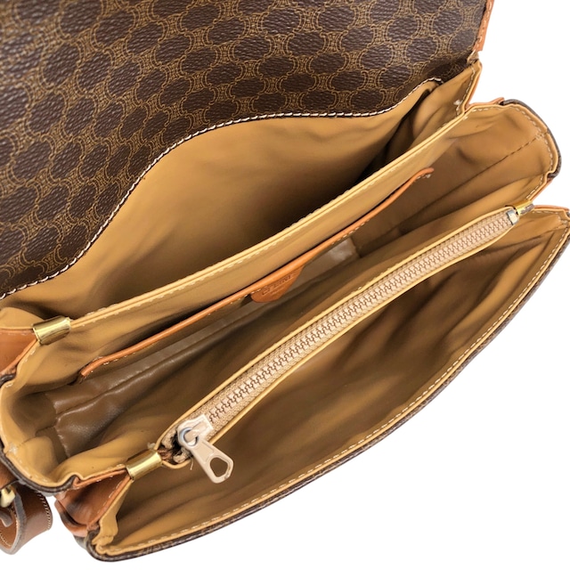 CELINE セリーヌ ショルダーバッグ ブラウン ホースビット PVC vintage ヴィンテージ オールド mcvths