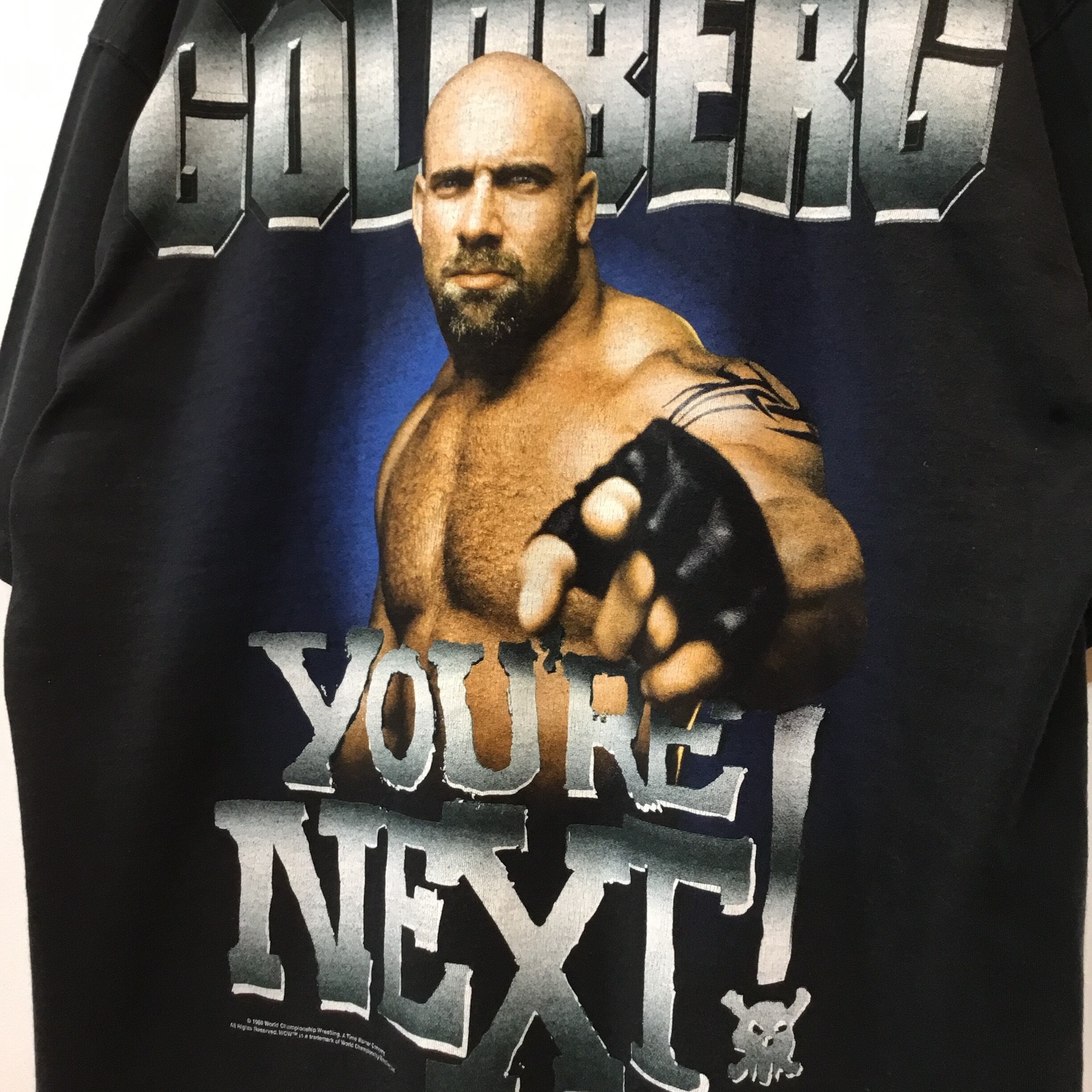 98 USA製 WCW Bill Goldberg ビルゴールドバーグ プロレスTシャツ 半袖 