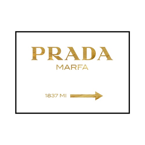 "PRADA MARFA 1837 MI" Gold marble - POSTER [SD-000563] A2サイズ フレームセット