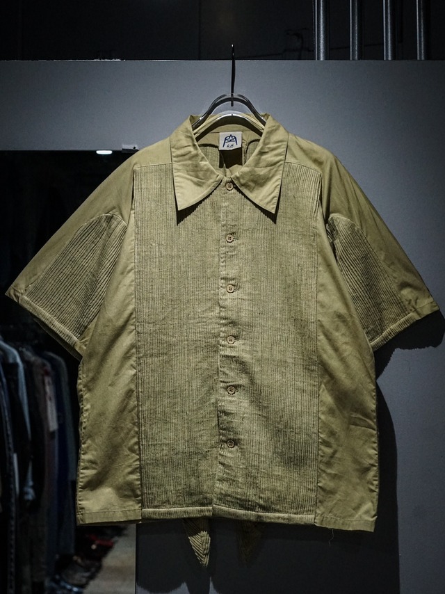 【add (C) vintage】Special Swiching Design Vintage Loose S/S Shirt