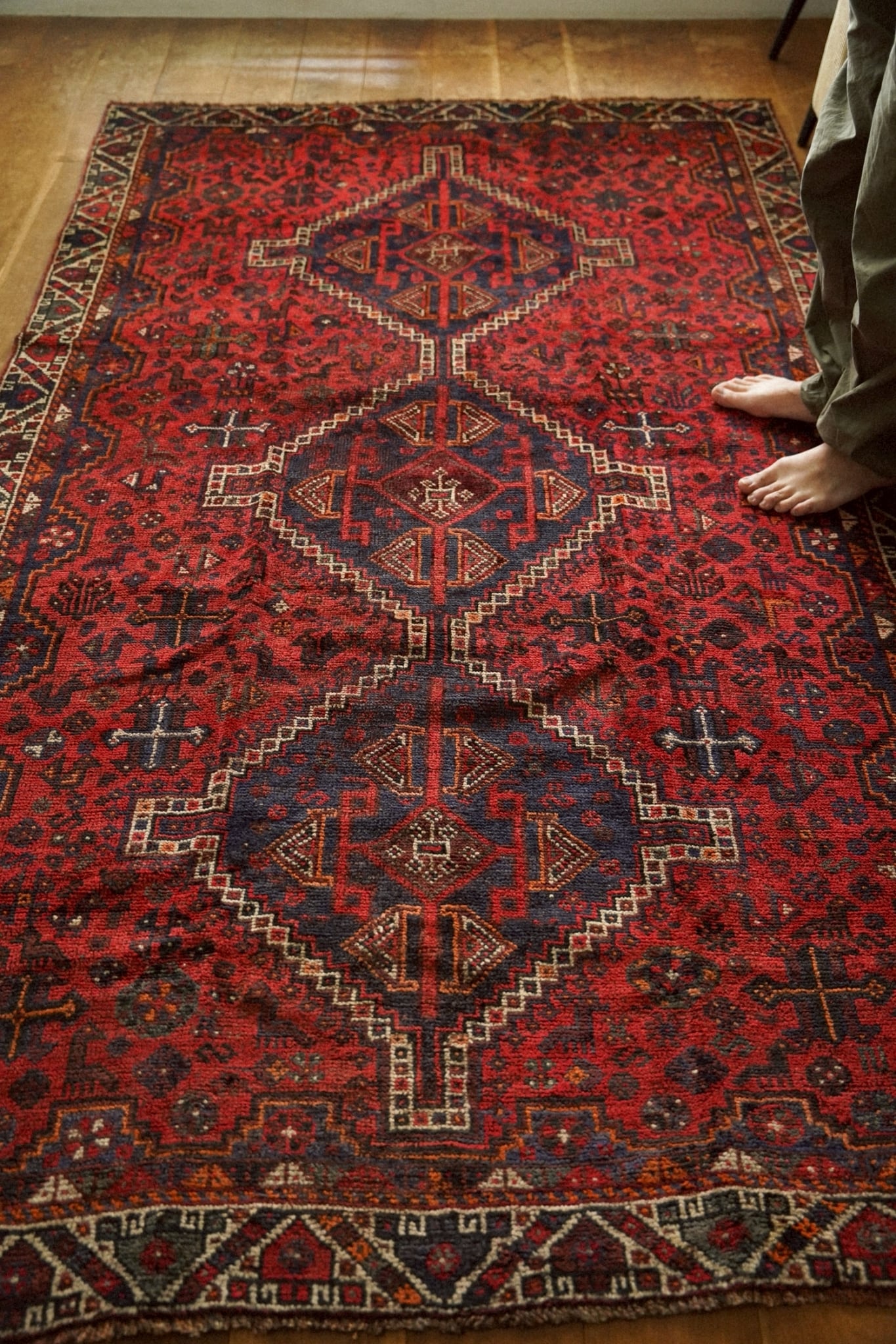 2034-Vintage Qashqai rug | 手織りのヴィンテージラグ専門店 | Bahr