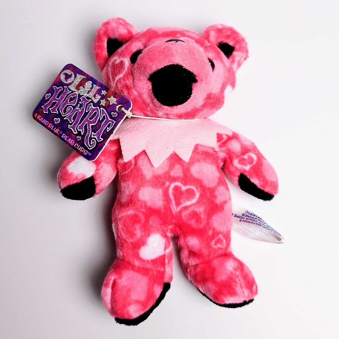 ☆DEADSTOCK / VINTAGE☆ 2001年製【 Grateful Dead(グレイトフルデッド)】5inch 5インチ / Bean Bear / ビーンベア /  ベロなし 舌なし 日本限定  Lil Heart / リル・ハート シリーズA〚アメリカン雑貨 アメトイ〛