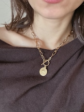 coin gold necklace
