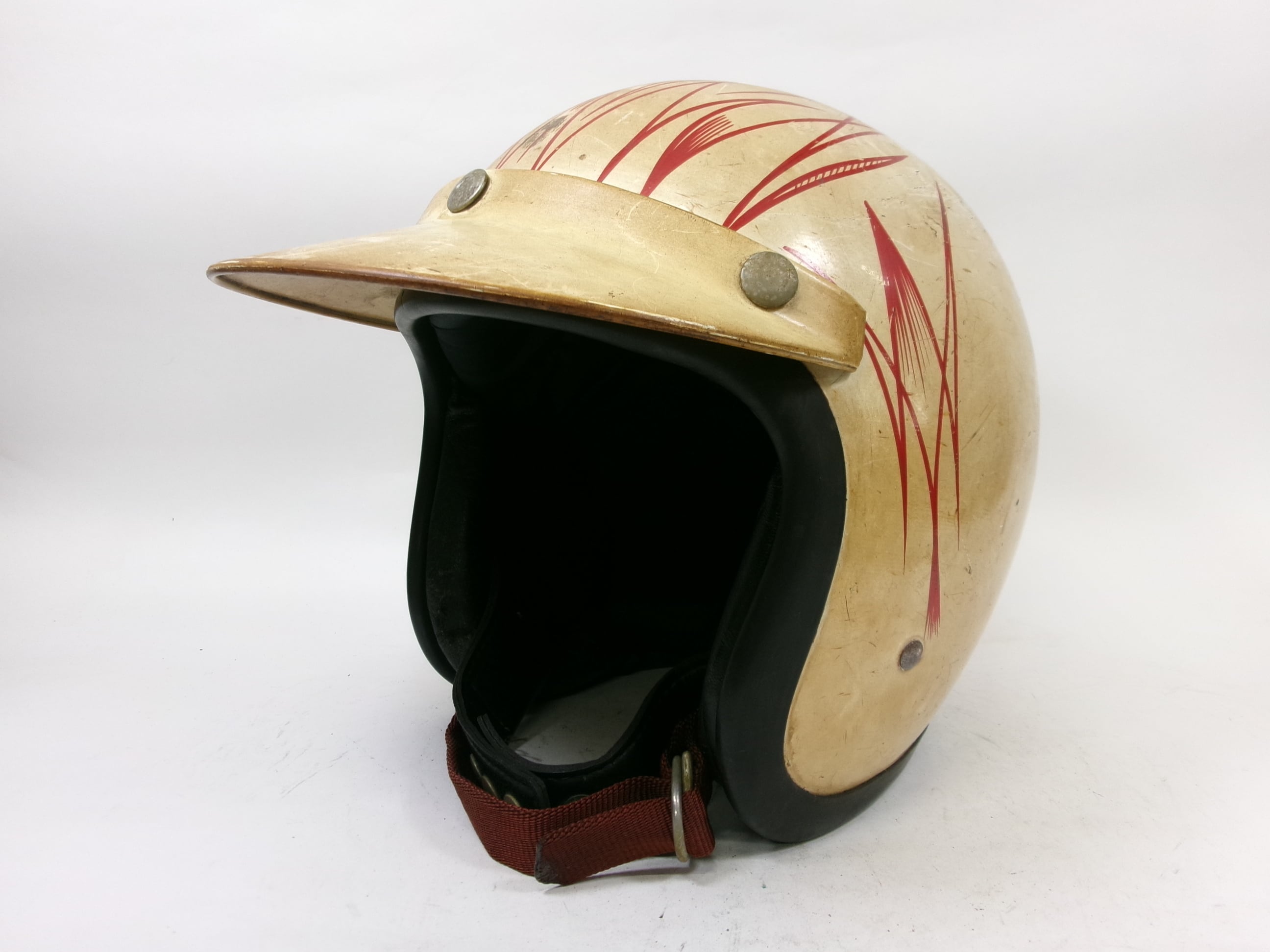 最初期! 70s BELL R-T ジェットヘルメット 赤 7 3/8 目深加工済み M 最初期! 70s BELL R-T ジェットヘルメット 赤 7 3/8 目深加工済み M