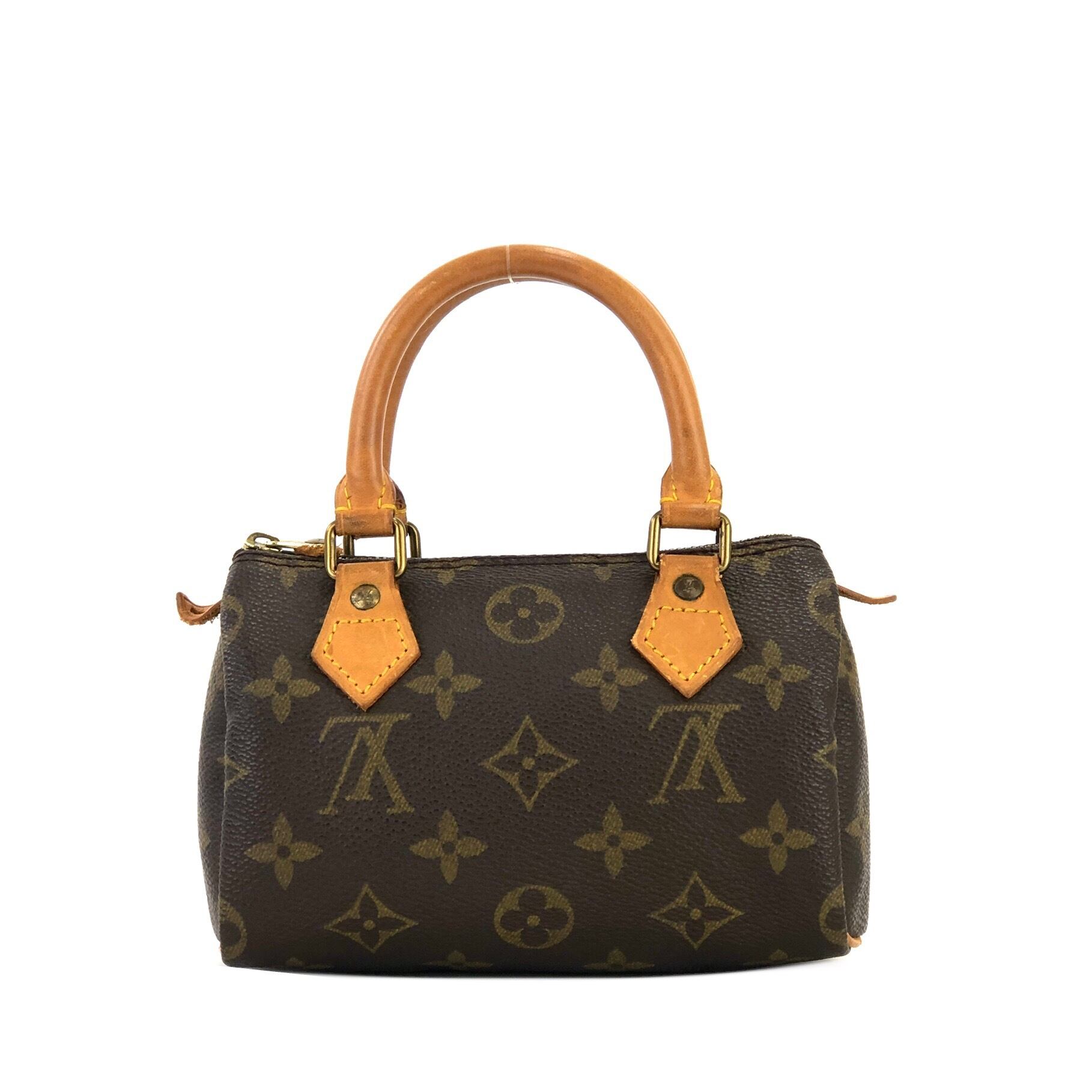 【ショルダー付き】 LOUIS　VUITTON
ミニスピーディ M41534 モノグラム　ブラウン コーティングキャンバス ミニハンドバッグ　ショルダーバッグ　　斜めがけ　人気　コンパクト　レディース 松山久万ノ台店