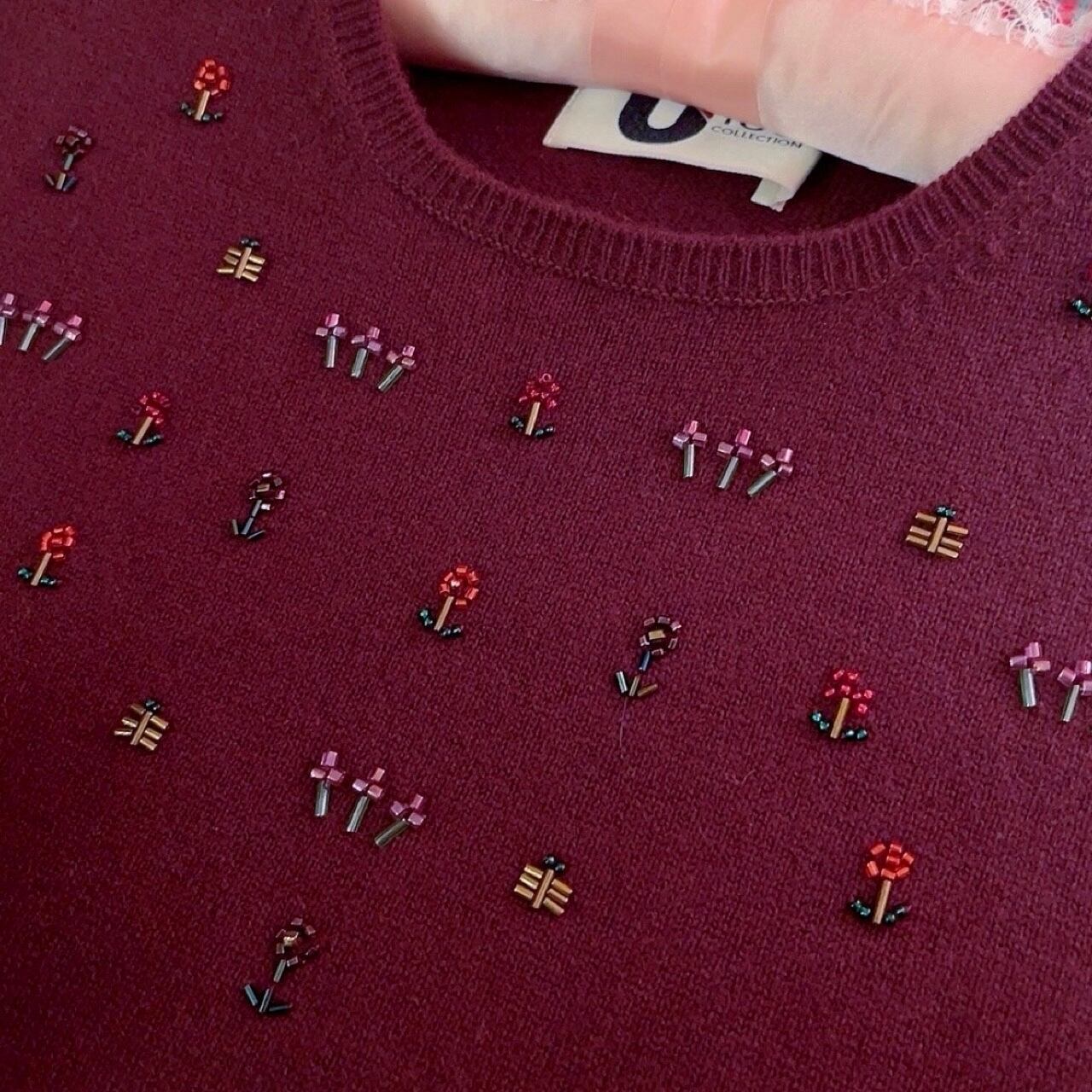 mini flower beads knit