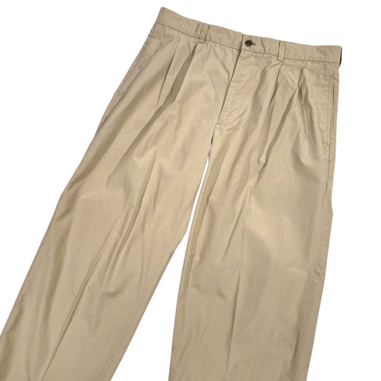 346 BROOKS BROTHERS ブルックスブラザーズ ツータック スラックスパンツ W35/ベージュ