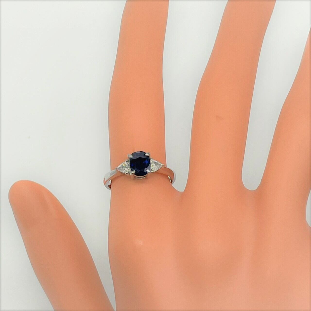 NM002 天然 サファイア 0.9 ダイヤモンド 0.17ct リング Pt900 指輪 