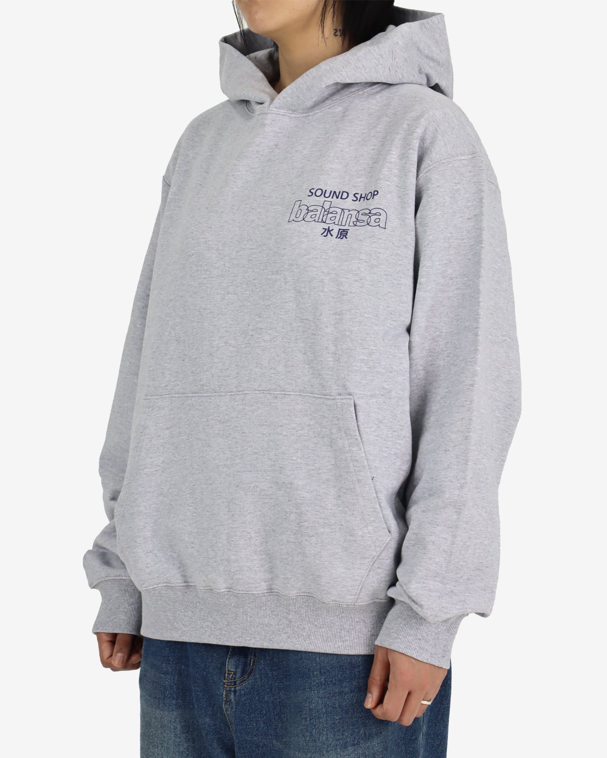 BALANSA] SSB LOGO HOODIE (Gray/Navy) 正規品 韓国ブランド