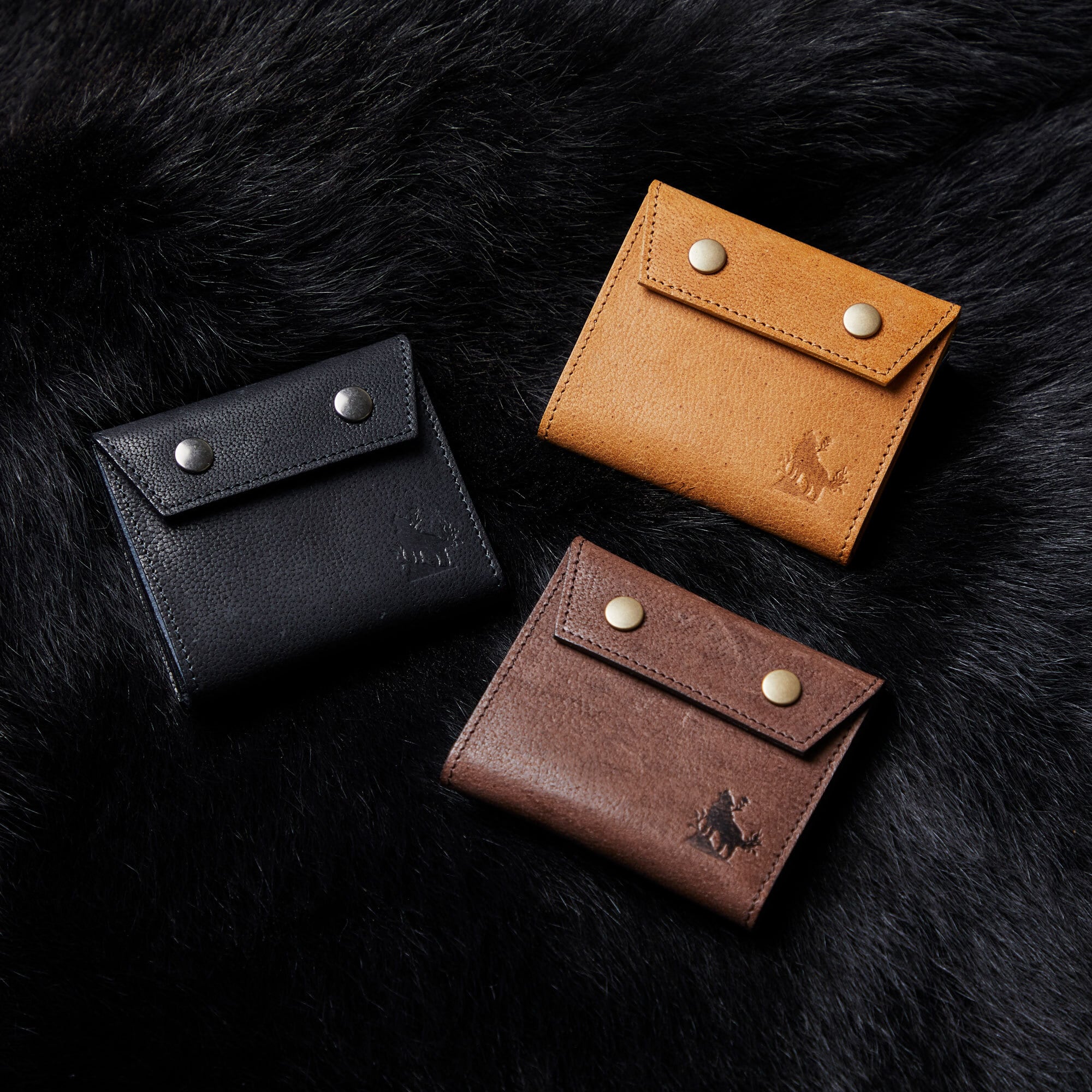 二つ折り財布＜tonto＞（熊革） | makami