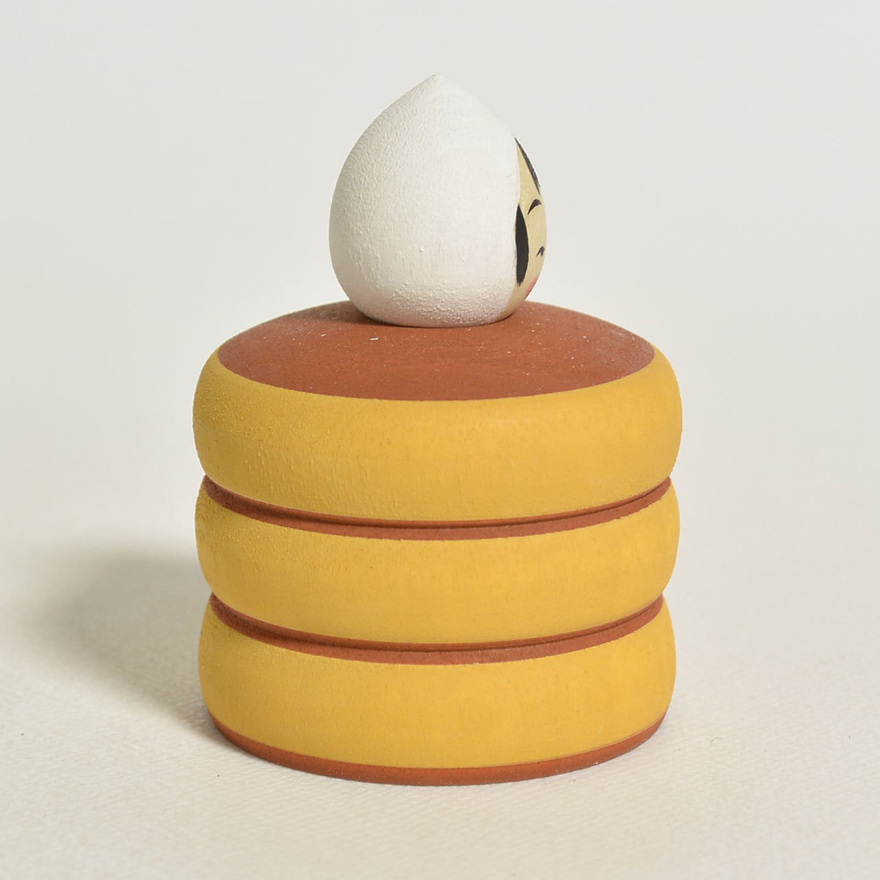 パンケーキちゃんこけし 約1.5寸 約4.5cm 鈴木明 工人（作並系）#2488